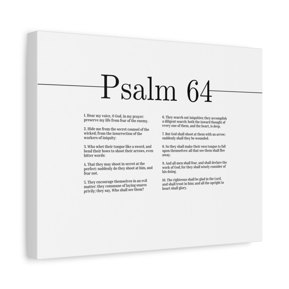 Scripture Canvas Shall Be Glad In The Lord Psalm 64 Christian Wall Art Bible